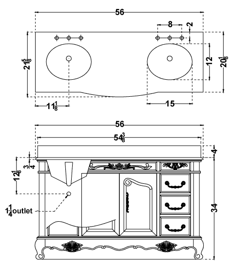 Line Art Vanity : Designer sink cabinets